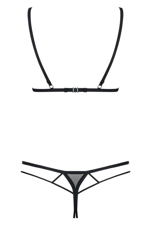 Obsessive - 875-TED-1 Crotchless Teddy - Black - S/M photo-8