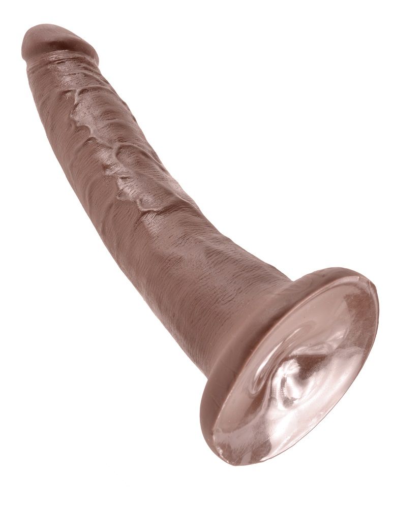 Do you want your first dildo to look and feel just like the ... King Cock - Cock 7″ - Brown photo-5