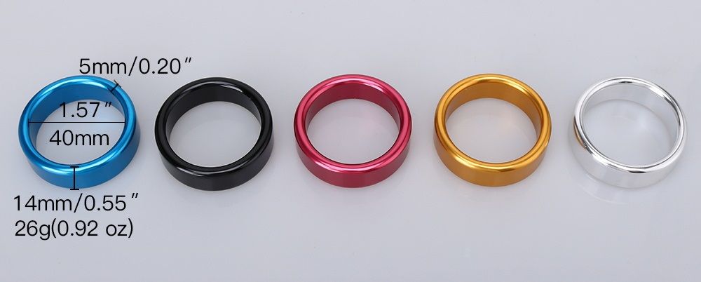 MT - Cock Ring Multicolor Flat 40mm - Gold photo-3