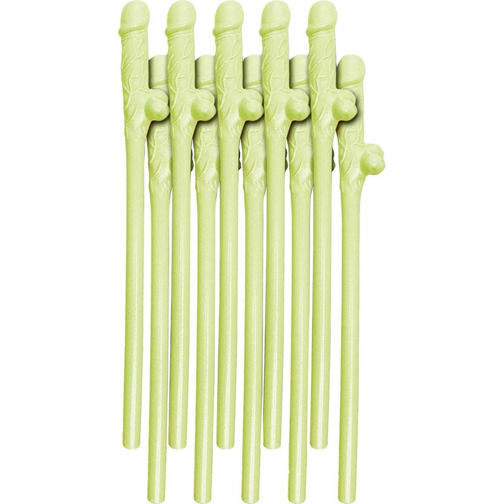At your next party, have your guests wrap their lips around ... Pipedream - Glow In The Dark Dicky Sipping Straws 10 pc. photo-4