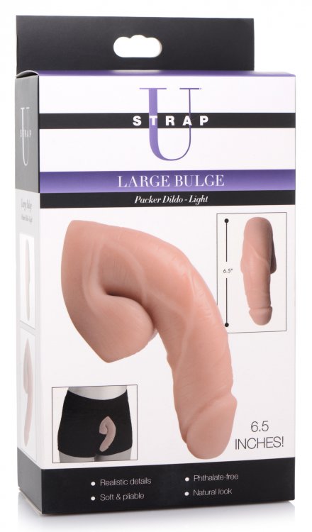Add a big, long bulge to your lower half with this Large Sof... Strap U - Bulge Packer Dildo L-size - Flesh photo-7