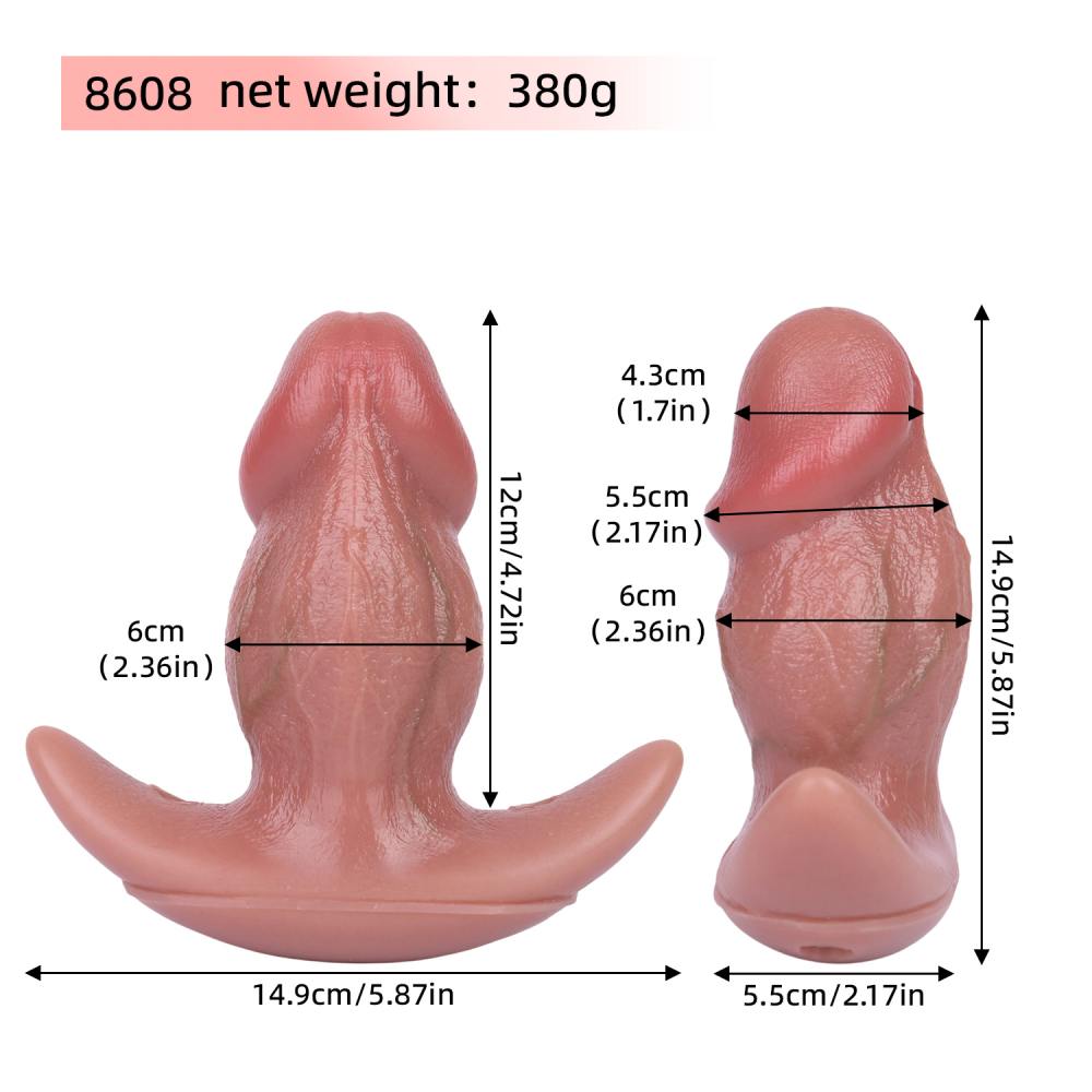 Material: liquid silicone
Intotal L: 14.9cm
Base width: 14.... FAAK - Realistic Anal Plug w Belt - Flesh photo-9