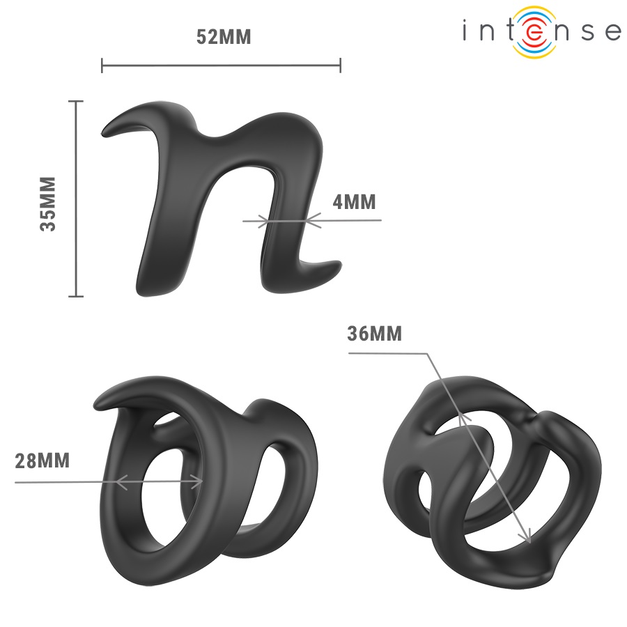 Intense - Nikolaj 阴茎环 - 黑色 照片-5