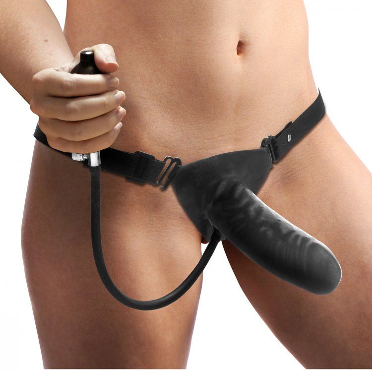This one size fits most harness system comes with stretchy s... Strap U - Expander Inflatable Strap On - Black photo-4