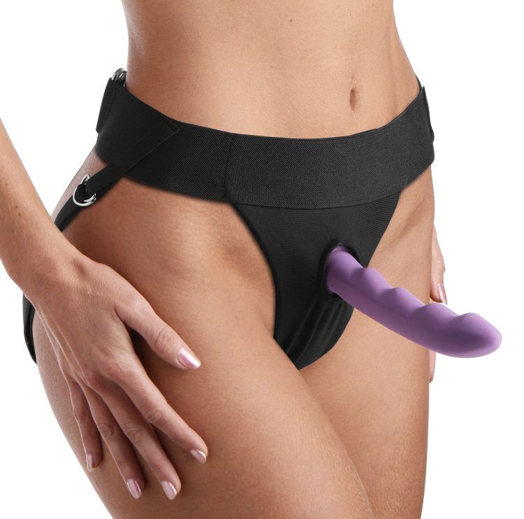 Couture and comfort collide with the uniquely designed Avalo... Strap U - Avalon Jock Style Harness - Black photo-2