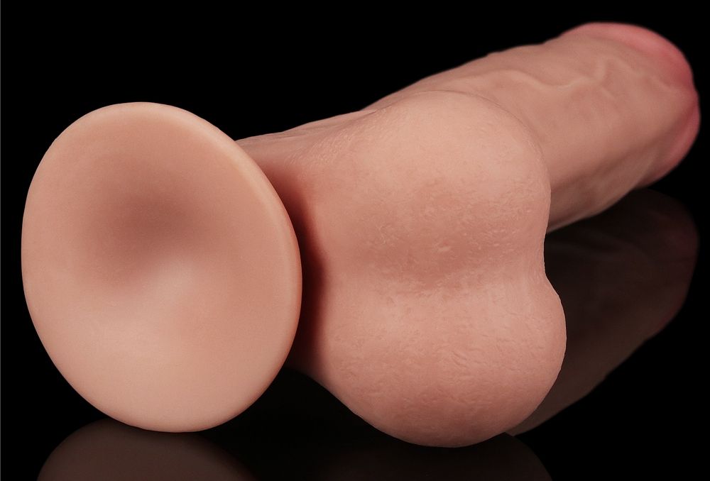 Made with realistic dual-layer sliding-skin material for Iif... Lovetoy - 9.5" Sliding Skin Dual Layer Dildo - Flesh photo-16