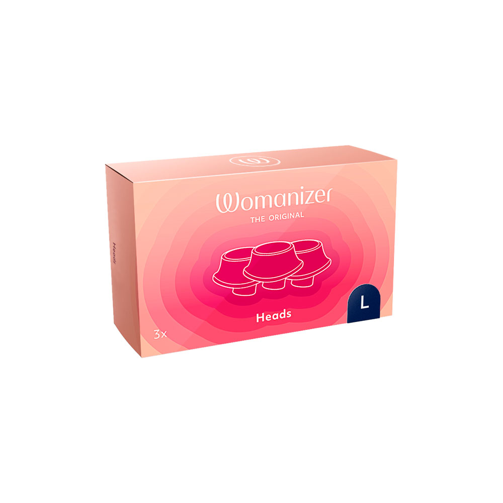 Womanizer - 矽胶更换头 大码3个装 - 蓝莓色 照片-3