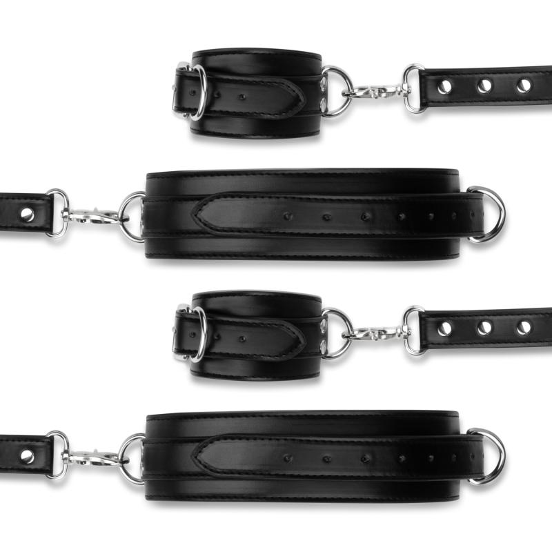 Restrain your sub in the most seductive way imaginable. With... Bedroom Fantasies - Cuffs & Hogtie Set - Black photo-6