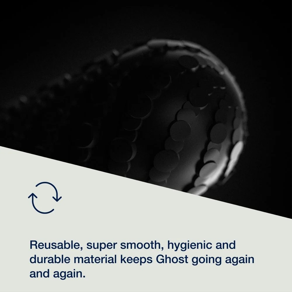 Ghost is a skin-soft silicone toy with a trick up its sleeve... Arcwave - Ghost Flip IT Pocket Stroker - Black photo-5
