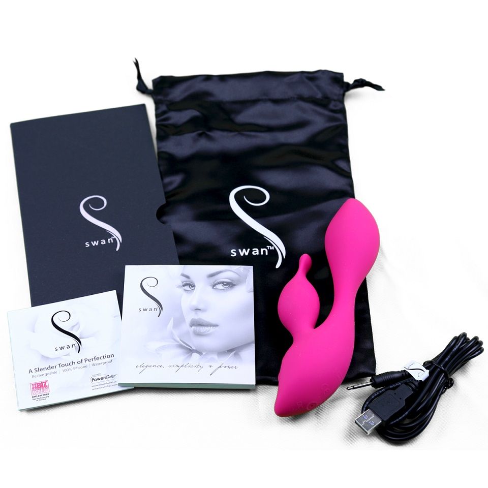 Similar to The Whopper Swan and The Swan Princess in shape, ... Swan - The Cygnet Swan Vibrator - Pink photo-8