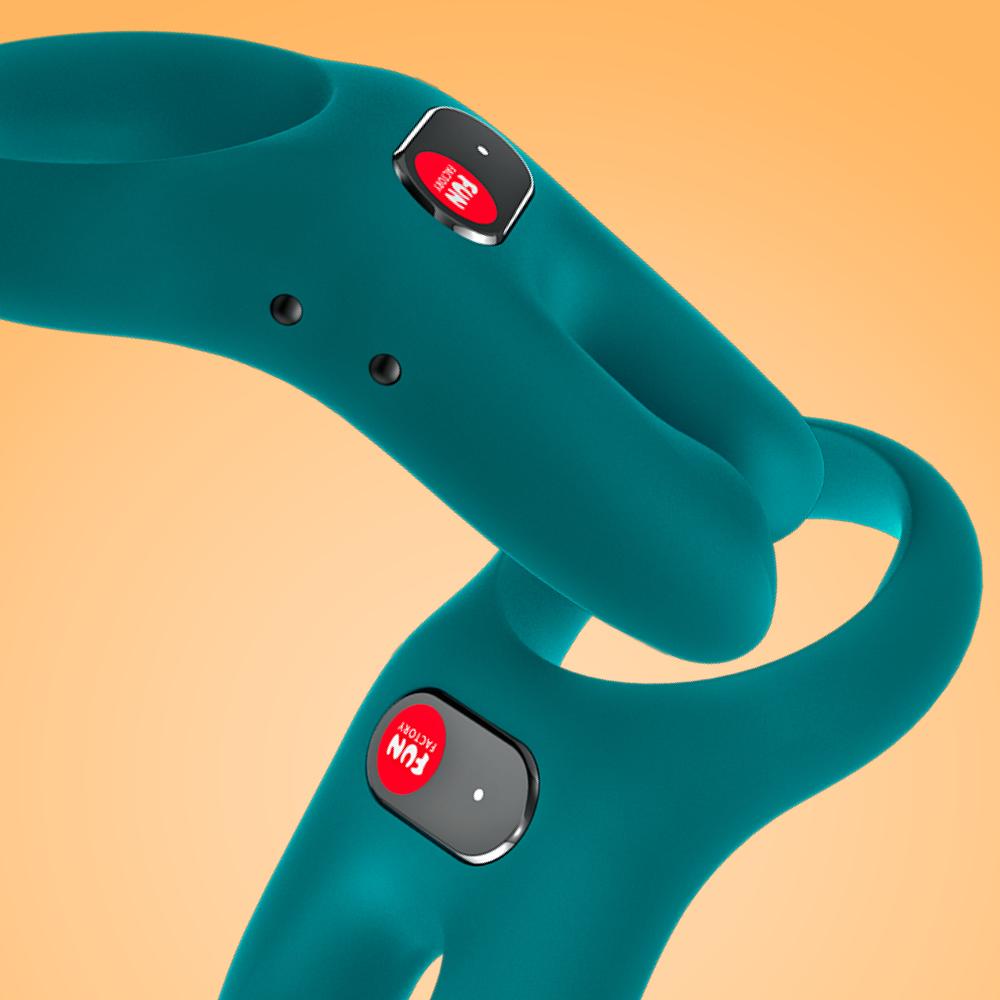 Did you know that only 18% of women orgasm from penetration ... Fun Factory - Nos Vibro Ring - Blue photo-6