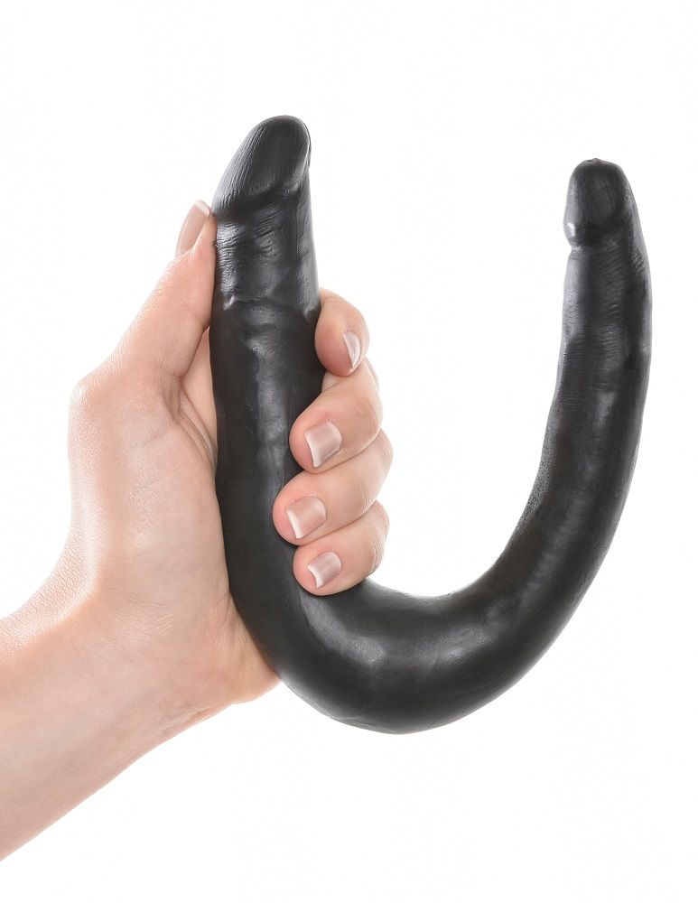 Do you want your first dildo to look and feel just like the ... King Cock - Cock U-Shape Double Trouble S - Black photo-3