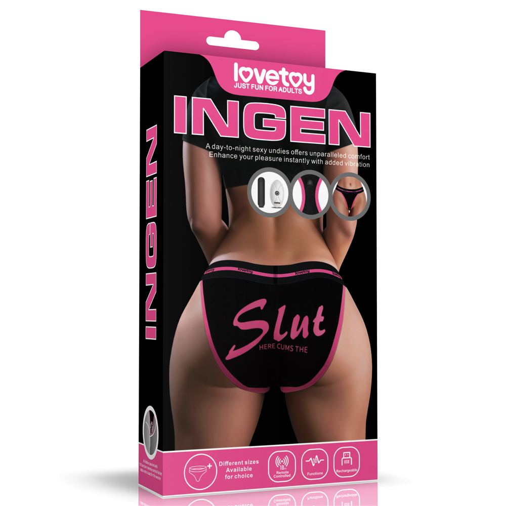 This alluring sexy undies is designed to boost your pleasure... Lovetoy - Slut Vibrating Panties S - Black photo-14