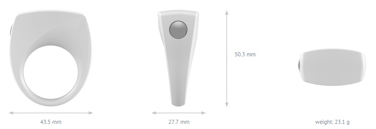 ovo B6 is made of 100% body safe silicone, with soft and... Ovo - B6 Vibro Ring - White photo-4