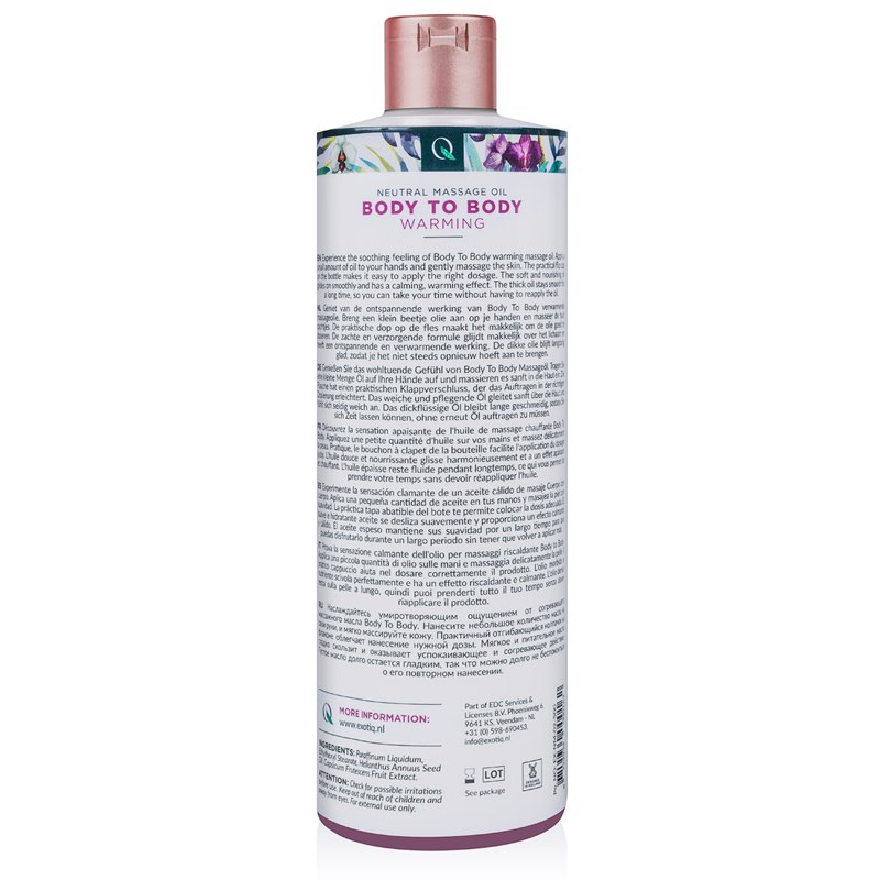 Exotiq Body To Body Oil is a warming massage oil. The silky ... Exotiq - Body To Body Warming Oil - 500ml photo-3