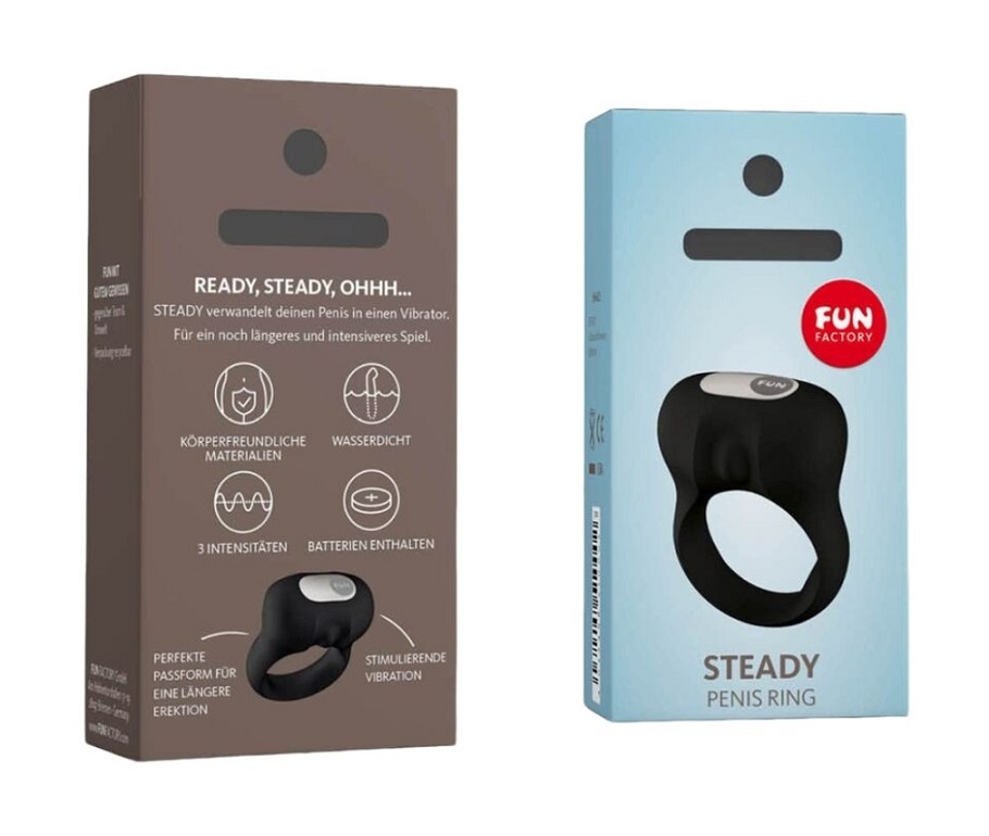 Penis ring with vibration for shared climax experience. Stea... Fun Factory - Steady Vibro Ring - Black photo-5