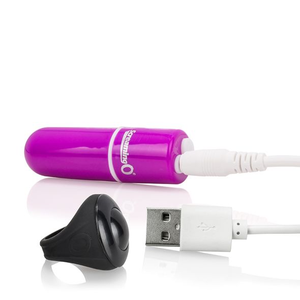 Charged Vooom RC is a deep rumbling rechargeable bullet powe... The Screaming O - Charged Remote Control Vooom Bullet - Purple photo-3