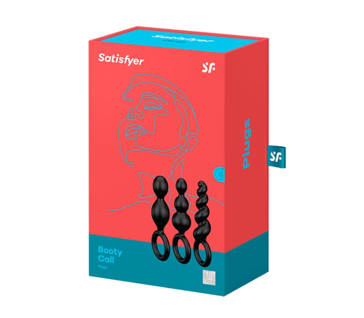 With 3 different structures, the Booty Call Set from Satisfy... Satisfyer - Booty Call 3 pcs Set - Black photo-6