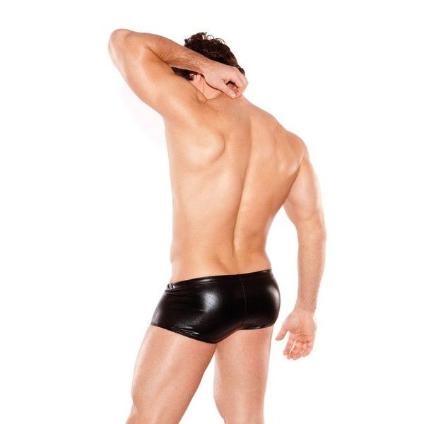Zeus men's Wet Look Shorts.
One Size. Allure - Wetlook Shorts - Black photo-2