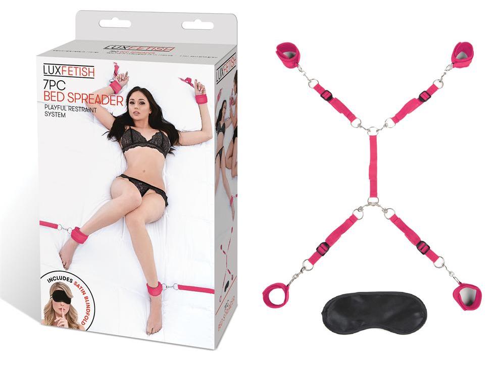 You no longer need a dungeon with this convenient 7-peiece b... Lux Fetish - Bed Spreader - Hot Pink photo-8