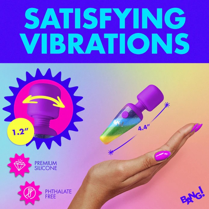 Elevate your self-love sessions with our high-performance vi... Bang! - Rainbow Mini Wand Vibrator photo-8