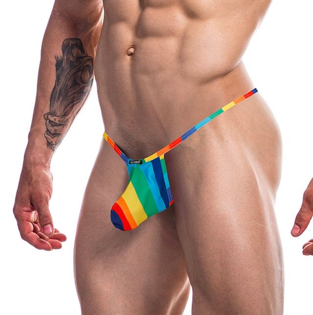 Cut4men - 男士迷你三角裤 - 彩虹 - 大/加大码 照片