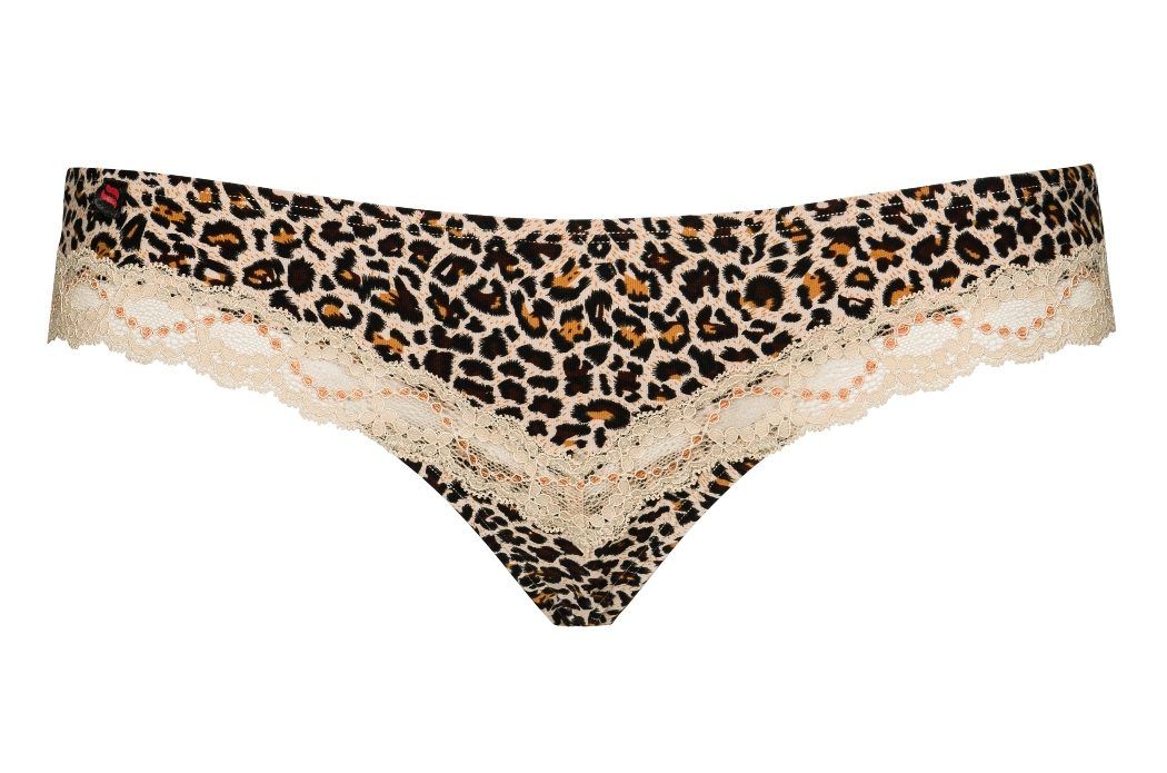 Tiny box. What’s inside of it? Incredibly hot piece of linge... Obsessive - Jungirl Thong - Beige/Brown - S/M photo-7