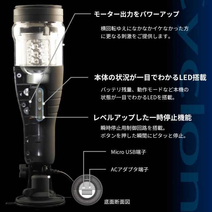 Classic standard of electric onahole machine that can work w... SSI - Cyclone X10 USB - Masturbator photo-8