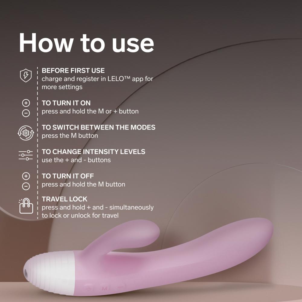 Lelo - Kaya Originals APP Rabbit Vibrator - Soft Pink 照片-5