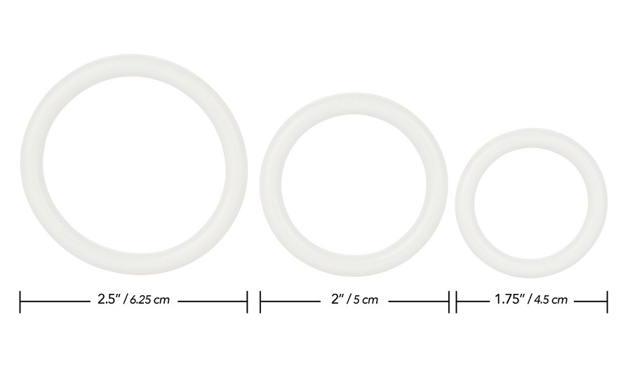 Take your intimate pleasure to new heights with the exotic T... CEN - Tri-Rings - White photo-5
