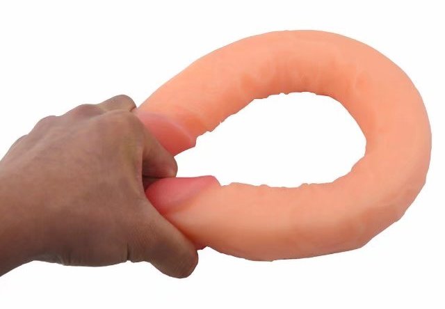 Dual head double dildo super long big massage tool, environm... FAAK - Double Dildo - Skin photo-7