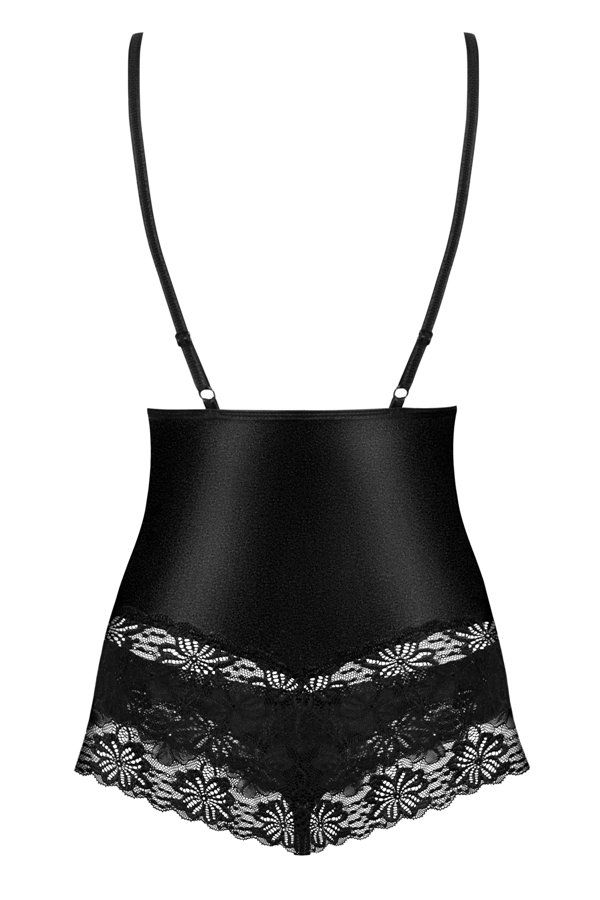 Have you already made naughty plans for tonight? You, him an... Obsessive - 846-BAB-1 Babydoll & Thong - Black - S/M photo-8