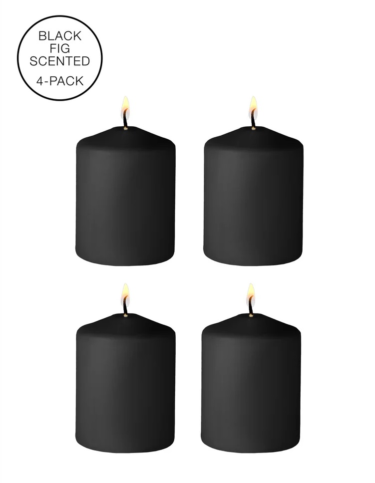 Ouch - Tease Candles 4 pcs Set - Black photo-3