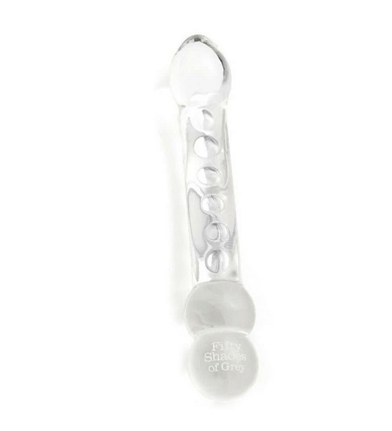 Fifty Shades of Grey - Drive Me Crazy Glass Dildo - Clear photo-3