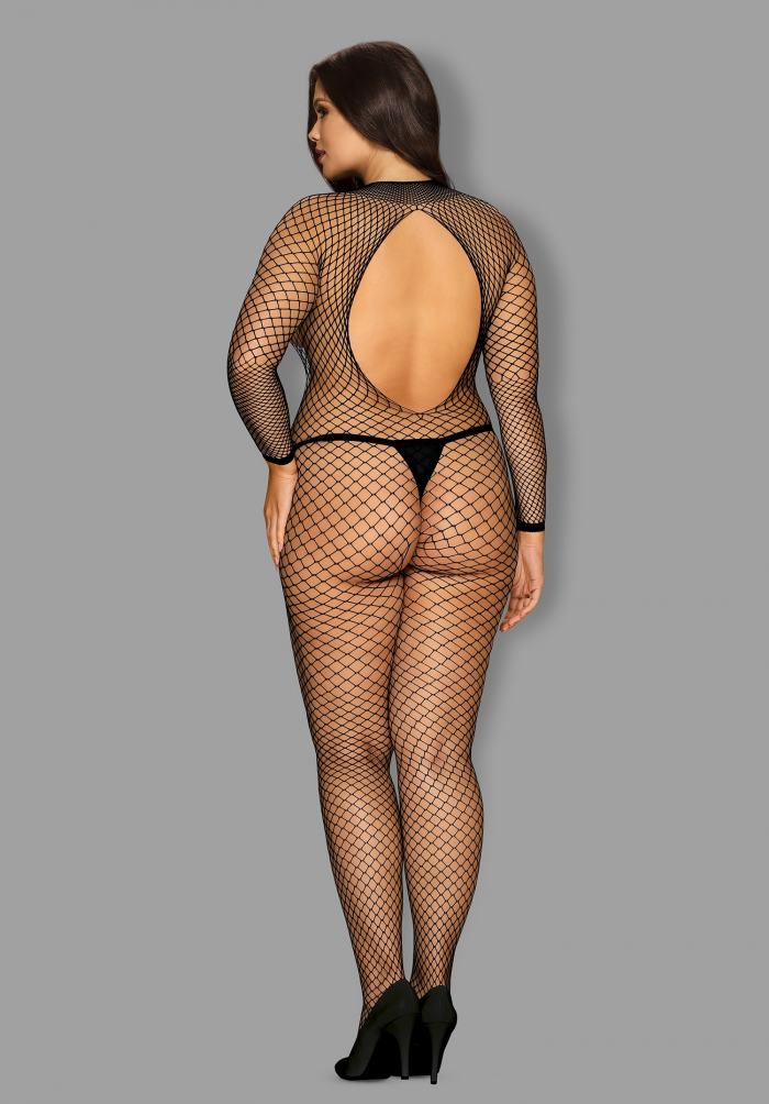 We have something sensual and classy for you! You asked for ... Obsessive - Bodystocking N121 - Black - XL/XXL photo-2