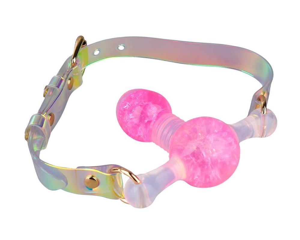 FAAK - Crystal Bite Ball Gag L - Pink 照片-6