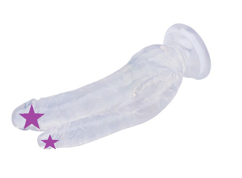Chisa - 8″ Double Dildo - Clear photo-2