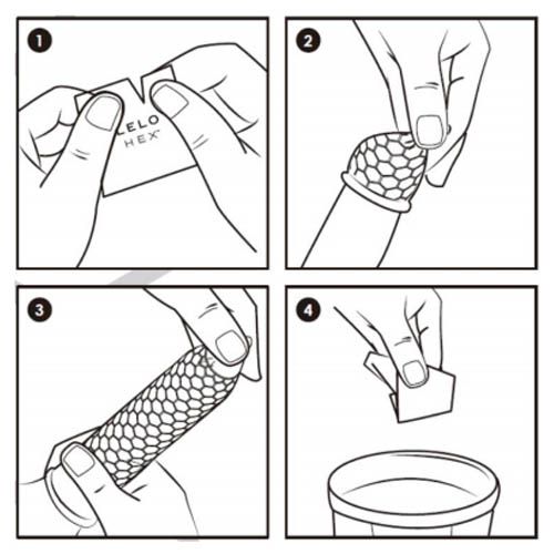 HEX - 蜂窝纹安全套 12个装 照片