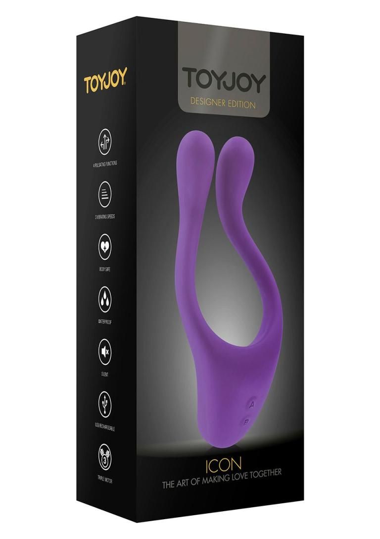 The Icon couples massager by TOYJOY Designer Edition is the ... ToyJoy - Icon Couples Massager - Purple photo-5