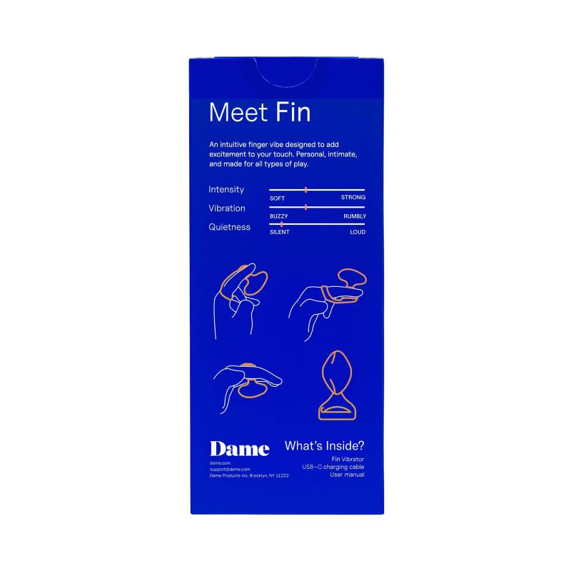 An intuitive finger vibe designed to add excitement to your ... Dame - Fin 2.0 Finger Vibrator - Quartz photo-6