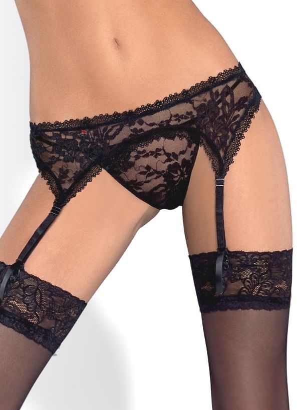 With this garter belt you can take your lover to the paradis... Obsessive - Catia Garter Belt - Black - L/XL photo
