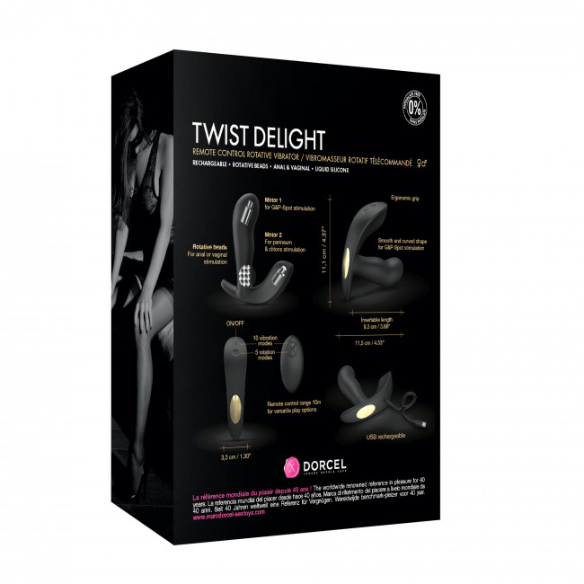 If you ever felt like spicing up your sex life, meet TWIST D... Dorcel - Twist Delight Vibro Plug - Black photo-13