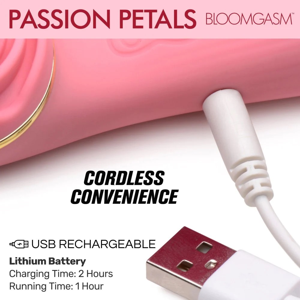 Let these passion petals gently suck at your clitoris with t... Bloomgasm - 10X Suction Rose Vibrator - Pink photo-6