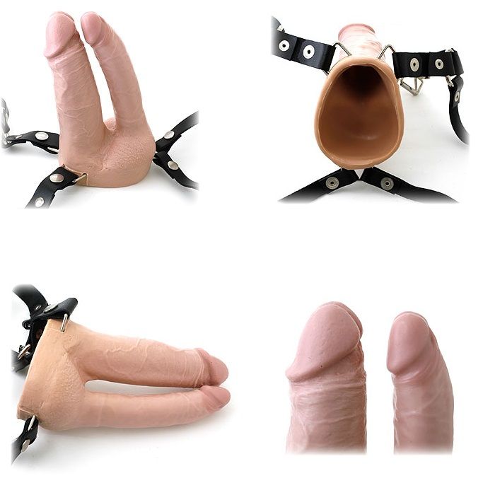 A-One - 穿戴式双重假阳具3号 连束带 照片-2