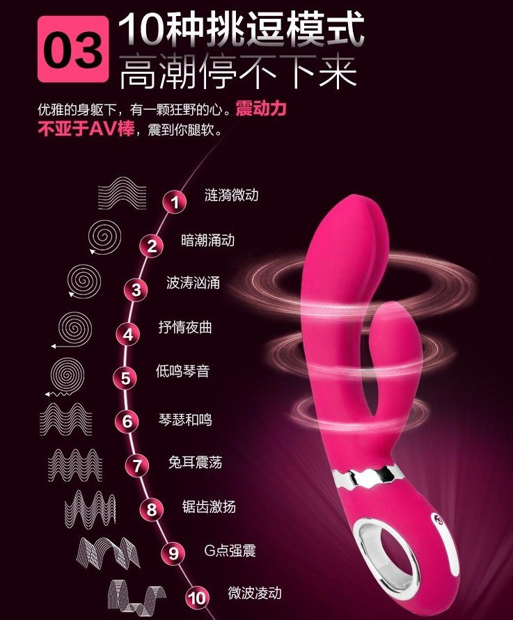 A rechargeable rabbit vibrator for G-spot and clitoral stimu... Nomi Tang - Wild Rabbit - Purple photo-18