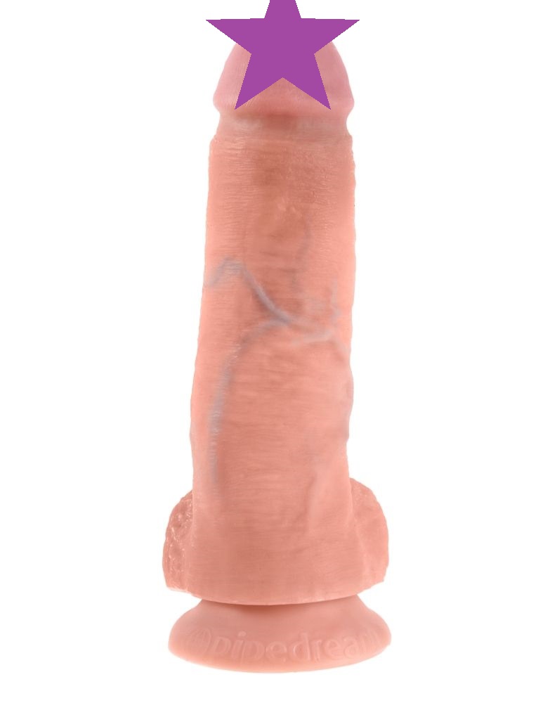 Do you want your first dildo to look and feel just like the ... King Cock - 8″ Cock With Balls - Flesh photo-2