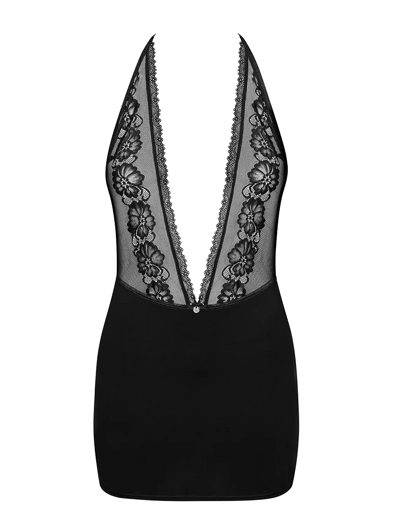 How about obsessively sensual lingerie in a sexy, feminine c... Obsessive - Canndis Chemise & Thong - Black - L/XL photo-7