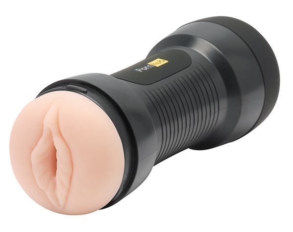 Soft, real-feel double ended stroker with pussy and mouth op... Pornhub - Double Up Pussy & Blowjob Stroker - Black photo-3