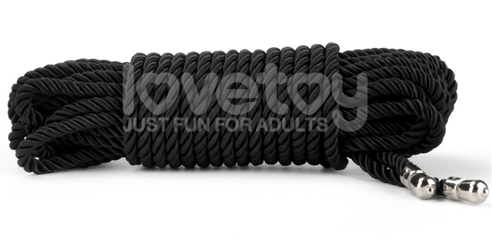 Indulge in the smooth embrace of our Rebellion Reign Ebony S... Lovetoy - Rebellion Reign Silky Bondage Rope 10m - Black photo-7