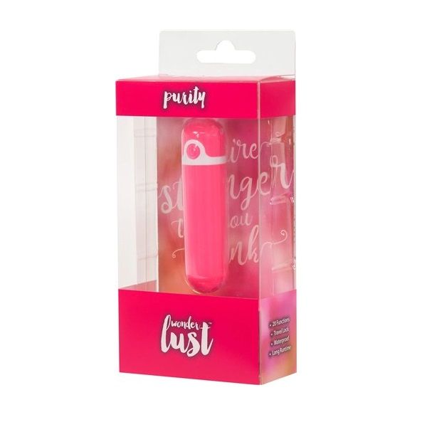The Wonderlust Purity Sex Toy bullet is pure power! This rec... Wonderlust - Purity Rechargeable Bullet - Pink photo-10